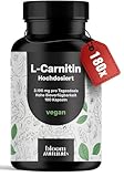 L-Carnitin Kapseln Hochdosiert 3196mg - 180 Kapseln - Komplex aus L-Carnitin-Tartrat, Acetyl - vegan aus Deutschland Laborgeprüft