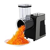 Elektrischer Gemüseschneider, Küchenreibe Gemüsereibe mit 10 Klingen, Edelstahl Elektrischer Gemüsehobel, rutschfeste Basis, für Kartoffeln, Gurken, Zwiebeln - Ideal für Küche, Restaurant, Haushalt