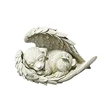 YUZHEDM Katze Hund Engel Gartendeko Figuren 11,5cm x 8cm Haustier Denkmal Grab Marker Tribut Statue Harz Engel Gartendeko Figuren Ewiges Denkmal Haustiergedenkstein Geeignet für Lnnenhof Lnnenbereich