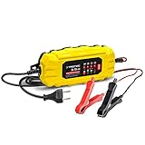 TROTEC Batterieladegerät PBCS 2A – 12V Ladegerät für Auto-, Motorrad- & Rollerbatterien 4–60 Ah, mikroprozessorgesteuert, AGM- & Gel-tauglich, Erhaltungsladung, Wintermodus, IP65, von -20 bis +5°C