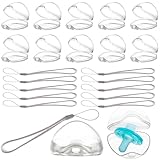 Schnullerbox für Baby,10 Stück Transparentes Schnulleretui mit Schnur,Transparent Schnullerbox,Schnullerbox Tragbar,Schnuller Vorratsbehälter,Schnuller Box Staubdicht