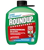 Roundup Unkrautfrei Express, 2,5 Liter Fertigmischung zur Bekämpfung von Unkräutern und Gräsern zum Nachfüllen