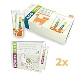 Porus ONE Sparpaket | 2X 30 x 500 mg Porus One + 2X 30 x 10 g Porus Add One mit Lachs | Ergänzungsfuttermittel für Katzen