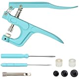 Metall Druckknopfzangen, Snaps Zangen, Kleidungs Druckknopfzange, T5 Druckknopf Zange Starke Druckknopfzange Hochleistungs Druckknopfzange Nähwerkzeug Knöpfe Werkzeug für Stoffpolster (Blu)