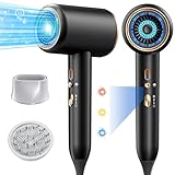 JANOLTY Föhn,Fön,Haartrockner Ionen mit Diffusor - Konzentrator-Düse | 2400W Turbo-Ultra-Leise-Motor | 3 Heiz - 3 Geschwindigkeitsstufen | Hair Dryer mit Schnelle Aufheizung - Konstante Temperatur