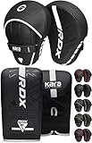 RDX Pratzen und Boxhandschuhe Set, Kampfsport Handpratzen Boxsack Handschuhe, Kickboxen Muay Thai Boxpratzen Mitts, MMA Training Boxen Pads, Sparring Punchinghandschuhe Boxpads (MEHRWEG)