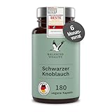 BALANCED VITALITY Schwarzer Knoblauch Extrakt 15:1-180 vegane Kapseln für 6 Monate - Geruchsfrei - Fermentiert - natürliches Superfood - ohne Zusatzstoffe - laborgeprüft - Made in Germany -