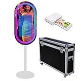 Spiegel Photo Booth mit App Software, Touchscreen, RGB Licht, Trolley Case für Events