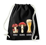 TRVPPY Baumwolltasche Glückspils Turnbeutel Tasche - Schwarz