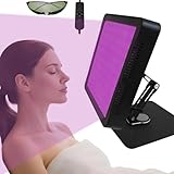 Warmforwel Bräunungslampe 395nm Wellenlänge mit 100LED Lila Sonnenlampe, Gesichtssolarium für Zuhause & Ganzkörpergebrauch, mit Timer, einstellbarer Helligkeit, Ständer und Selbstbräunungsbrille