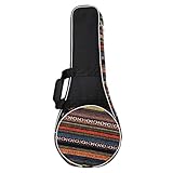 HONITANO Mandolinentasche Ethno Stil Rucksack Für Mandoline Gepolsterte Instrumentenaufbewahrung Mit Verstellbarem Schultergurt Und Brustgurt Robust Und Praktisch Für Unterwegs