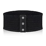 JIEYAO Breite Elastische Taille Gürtel für Frauen,Taillengürtel Damen Breit mit Druckknopf Korsett für Kleider(Schwarz)