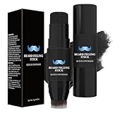 Bartfüller Für Männer - 2 in 1 7g Wasserfester Natürlicher Füllstift Dickes Haar Füllstift & Pinsel | Wasser- & Schweißresistente Langhaftende Tönung Für Natürlich Aussehende Barthaare
