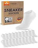 10 Paar Sneaker Socken Herren Damen Baumwolle Komfortbund ohne Naht 70102T WP (Weiß 43-46)