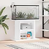 Homgoday Aquariumständer Aquarienunterschrank Aquarienschrank Aquarium Unterschrank Aquarium Tisch Terrarium Schrank Aquarium Stand Weiß 80x35x60 cm Holzwerkstoff