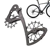 Rear Pulley Kit | Smooth Shifting Rear Derailleur Ceramic Pulley, Aluminum Alloy Cycling Derailleur, Replacement Guide Roller Pulley for 11/12 Speed Cycling