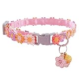 Abnehmbares Halsband für Katzen, niedliches Halsband für Katzen, verstellbares Hundehalsband mit Glocke, niedliches Zubehör für Haustiere, Dekoration des Halses des Kätzchens für Kätzchen, kleine