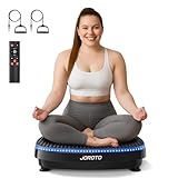 JOROTO Vibrationsplatte 120 Stufen 5 Trainingsprogramme Bluetooth Lautsprecher & 6-Farb LED, Belastbarkeit 150kg Effektives Ganzkörper-Workout, Vibrationsplatte für Zuhause