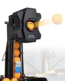 DRFGHK Tischtennis-Roboter Ping-Pong-Ballmaschine, Multi-Rotation-Tischtennis-Werfer mit Ball-Recycling-Fangnetz und 100 Stück Tischtennis, automatische Ballsammlung und Serviermaschine für Training