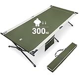 EVER ADVANCED Feldbett Klappbar 214cm x106cm 300KG Belastbar Klappbett XXL Groß & Breit Stabiles Campingbett für Camping Reisen Indoor Outdoor Strand und Garten