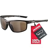 ALPINA DEFEY - Verspiegelte und Bruchsichere Sport- & Fahrradbrille Mit 100% UV-Schutz Für Erwachsene, tin matt-black, One Size