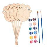 BESTonZON 1 Satz Eiereinsatz Aus Holz Tischdekorationen Korb Eierfarbe Gefälscht Kunsthandwerk Ovale Seife Styroporkugeln -malset Bastelset Bastelbedarf Mini Kunst-kit Hölzern