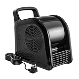 Huilynsen High Velocity Blower Fan - Floor Drying Fan for Cooling and Ventilating, 325 CFM Air Mover Floor Dryer Fan, Fans for Garage, Shop, 3 Geschwindigkeiten Portable Utility Fan 1 AC Outlets Black