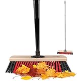 Hausfelder Straßenbesen 40 cm breit mit Stiel – extra lang und stabil – Gartenbesen, Kehrbesen stabil mit abgewinkeltem Stiel