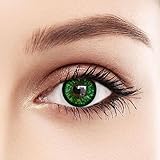 BEAUYWL Anime Kosplay Farbige Kontaktlinsen ohne Stärke mit Schwarz-Rand & hohem Wassergehalt - Jahreslinsen für Halloween Cosplay Costume Karneval Festival Party - 1 Paar (Grün mit Schwarz-Rand)