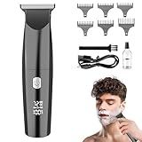 Haarschneidemaschine Profi, Barttrimmer Herren, Bartschneider Herren Elektrisch, Langhaarschneider Rasierer Bart Trimmer, Haarschneider Akku Kabellos mit LED-Anzeige, Haartrimmer für Haare Bart (B)
