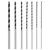 Holzbohrer Set, 7tlg Schlangenbohrer 4, 5, 6, 7, 8, 10, 12mm X 300mm Balkenbohrer Lange Schalungsbohrer, Lange Holzbohrer Holzspiralbohrer für Hartholz Sperrholz Ziegelsteine