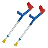 2x REBOTEC FUN-KIDS Unterarm-Gehstützen made in Germany Gehilfen Krücken für Kinder in blaubunt