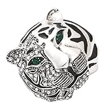 ifundom Glänzende Tiger Brosche aus Zinklegierung mit Strasssteinen Klassische Anzug Brustnadel für Revers Schal und Tasche Elegantes Damen und Herrenaccessoire für Party und Hochzeit