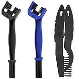 4 Stück Ketten Reinigungsbürste Kettenbürste Motorrad Fahrrad Bürste Kettenreinigung Motorradketten Reinigungsset Kettenreinigungsgerät Kettenpflege Set Ritzelbürste Ketten Reinigung