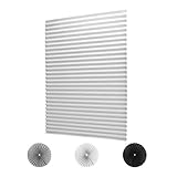 Luckup Lampenschirm, kabellos, plissiert, einfach zu schneiden und zu installieren. 48'x72' （2 Pack-White） weiß