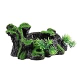 Toyvian Künstliche Baumwurzel Aquarium Dekoration Moos Höhle Versteck Versteckmöglichkeit Fisch Tank Landschaft Ornament für Zuhause und Hotel