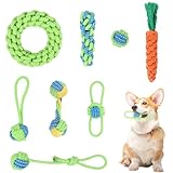 8 Stück Hunde Kauspielzeug Seil, Interaktives Kauspielzeug, Robustes Hundespielzeug, Mehrere Farben Hundespielzeug Knoten Tau, Geflochtene Hundeseile Spielzeug für Welpen Kleine Mittelgroße Hunde