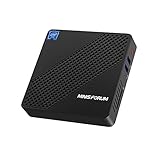 Mini PC Intel Celeron N4000(up to 2.6GHz), DDR4 4GB/64GB eMMC Mini PC Fanless UHD 4k@60Hz, Mini Computer Support HDMI2.0a&VGA, USB3.0, 2.4/5.8G Wi-Fi, DIY NGFF 2242 SSD, Auto Power On