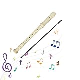 XHENJUAN 1 Stück Flöte Kinder, Blockflöte für Kinde, 8-Loch-Flöte ABS Kunststoff für Erwachsene Anfänger Kinder | Beige