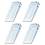 Türstopper, Yosemy 4 Stück Gummi Türkeil Rutschfest Höhenverstellbar Fensterstopper Keil, Ungiftig Kein Unangenehmer Geruch,Verwendet auf Badezimmer, Balkontür, Kinderzimmer(Transparent)
