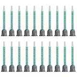 SGYKJ 20 Stück Statikmischer Mischdüse für 2k Kleber, Statikmischdüse 1:1 Mischdüsen für 2k Kleber Pistole Kunststoffkleber Zweikomponentenkleber, 2 Komponenten Mischerdüsen Mischrohr Mischerspitzen