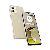 Motorola Mobility Moto g14 Smartphone (6,5'-FHD+-Display, 50-MP-Kamera, 4/128 GB, 5000 mAh, Android 13) Butter Cream (veganes Kunstleder), inkl. Schutzcover [Exklusiv bei Amazon]
