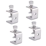 Yzswdox 4 Stück C Klemme, C-Zwingen Set, Heavy Duty C-Clamp, Edelstahl Heavy Duty Clamp, Edelstahl Hochleistungs Klemme, für Diy Holzbearbeitung,Schweißen,Tischlerei