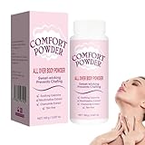 Komfortables Talkumpuder für Frauen,talkfreies Anti-Scheuerpuder für Körper Füße,Kontrolle Wundscheuern Innenseiten Oberschenkel, Linderung Schweißscheuern,Ganzkörperpuder,Hautpflege (1 Stück)