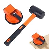 Laminatboden Reparaturwerkzeug, Robuster Greifer Mit Saugnapf, Laminat Werkzeug Saugnapf Hochbelastbarer Spaltenschaber Mit Robustem Gummihammer, Ergonomischer Bodenritzen Greifer Fix A Floor
