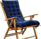 Gartenliege Auflage Bequeme Liegestuhl Auflage für Sonnenliege Blau Liege Kissen für Gartenmöbel