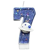 Zahlenkerzen für Geburtstagskuchen | Blaue Glitzer-Digitalkerzen, Partyzubehör, Kuchendekoration, Neuheit, Kuchendekoration, dekorative Kerzen für Freunde und Familie