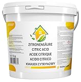 SOLUP Zitronensäure Pulver 10Kg I Citronensäure Zitronensäure Lebensmittelqualität I Citric acid Powder I Citronensäure Pulver Rein I Zitronenpulver zum Kochen zum Putzen natural Entkalker