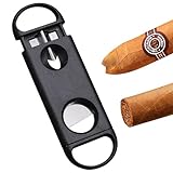 Zigarrenschneider, Zwei Arten Messerköpfe Zigarrenabschneider, V-förmige Klinge Zigarren Schneider, Edelstahl Zigarrencutter, Doppelte Klinge Zigarrenschere für die meisten Größe Von Zigarren (Schwar)
