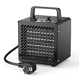 DAHTEC Keramik Heizlüfter 2000 Watt Klein Heizstrahler Bauheizer Bautrockner mit Thermostat & 3 Heizstufen Heizgebläse für Bad, Tisch und Innenbereich